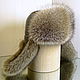 Ushanka raccoon fur and natures of the skin. Winter men's hats. Hat with ear flaps. Mishan (mishan). My Livemaster. Фото №5