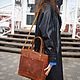 Заказать Сумка кожаная женская коричневая, сумка-тоут. Migoto_bags. Ярмарка Мастеров. . Классическая сумка Фото №3