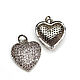 Подвеска Сердце 15 мм с фианитами, родий, ПДс259, ШТУКА. Подвески. iva_crystals. Интернет-магазин Ярмарка Мастеров.  Фото №2