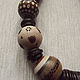 Necklace "Orbit" of coconut and wood, Necklace, Moscow,  Фото №1