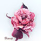 Rose brooch'Ingrid'. Silk flowers, cloth flowers, Brooches, Moscow,  Фото №1