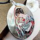 Подвеска перламутровая Мать и дитя. Подвеска. Charm.arts. Интернет-магазин Ярмарка Мастеров.  Фото №2
