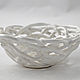 Order The Candy Bowl White Openwork. Elena Zaychenko - Lenzay Ceramics. Livemaster. . Candy Dishes Фото №3