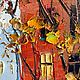Осенний трамвай, холст, 30х60. Картины. ЯркийКрасочныйМир   Natalya Sokolova. Ярмарка Мастеров.  Фото №4