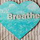 Интерьерное панно в стиле string-art "Just Breathe!" сердце, Панно, Москва,  Фото №1