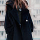 Черное шикарное пальто " Ma belle". Пальто. Лана КМЕКИЧ  (lanakmekich). Интернет-магазин Ярмарка Мастеров.  Фото №2