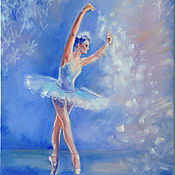 Картины и панно handmade. Livemaster - original item Oil painting. Ballerina Snowflake. Handmade.