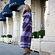 Oversize coat with Snood ' Lavender cage'. Coats. Alexandra Maiskaya. My Livemaster. Фото №5
