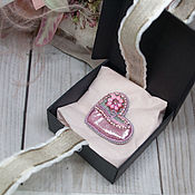 Сувениры и подарки handmade. Livemaster - original item Valentine heart brooch. Handmade.