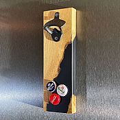 Сувениры и подарки handmade. Livemaster - original item Magnetic bottle opener made of oak slab. Handmade.