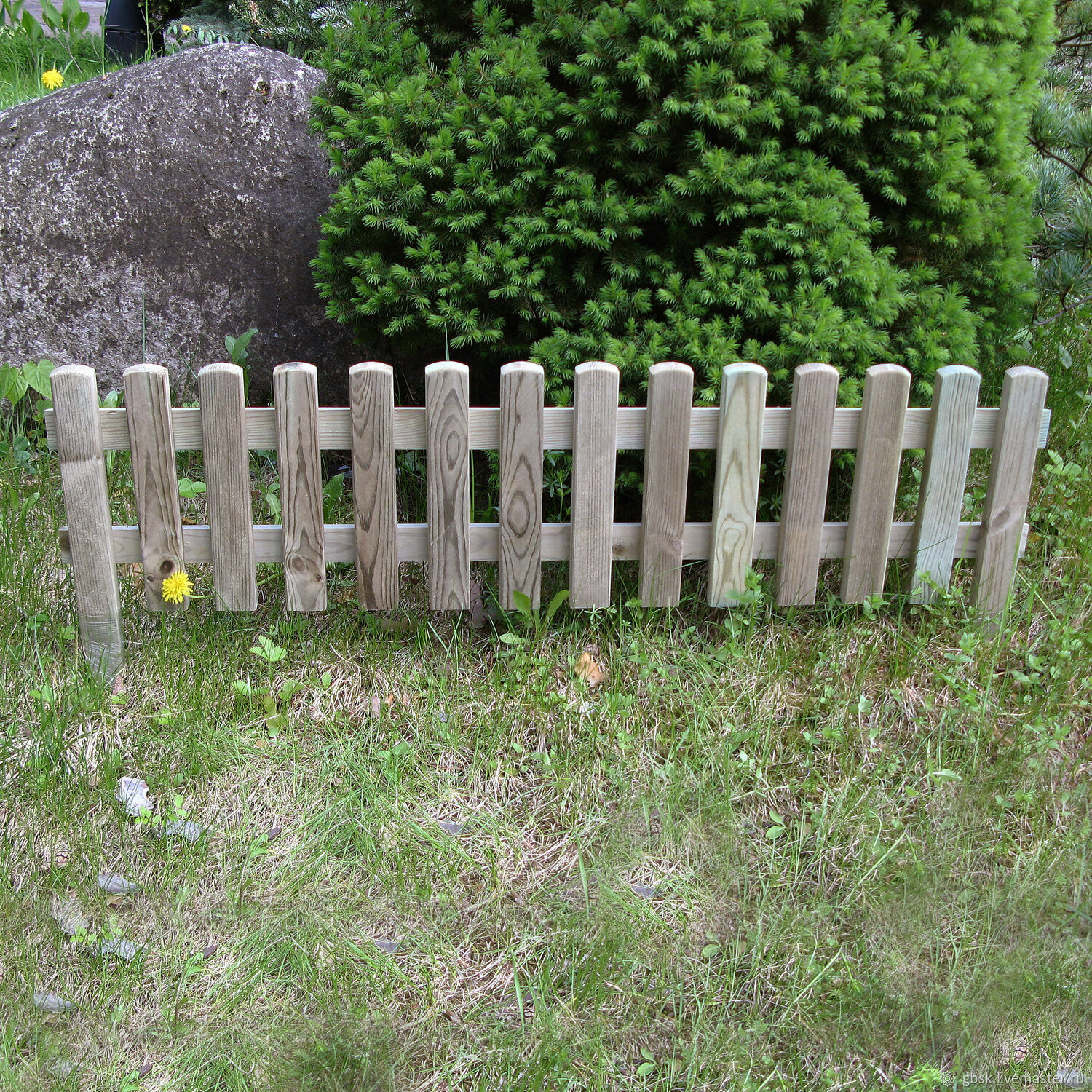 Забор для палисадника из дерева фото