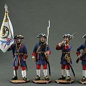 Куклы и игрушки handmade. Livemaster - original item A set of tin soldiers in the painting of a 54 mm 5 pieces. Army of Peter 1. Handmade.