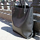 Order leather handbag custom made black pocket. migotobags. Livemaster. . Classic Bag Фото №3