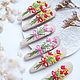 Order Hairpins 2 pcs. - Tulips, Mimosa. annetka-ann (annetka-ann). Livemaster. . Hairpins Фото №3
