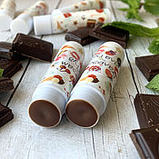 Косметика ручной работы handmade. Livemaster - original item Lip balm flavored Chocolate and mint. Handmade.