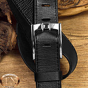 Кожаный ремень с пряжкой бренда IDAM (Франция) 4 см TNBelt210