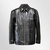Мужская одежда handmade. Livemaster - original item Men`s jacket made of genuine python leather, in black!. Handmade.