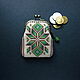 Coin holders: a coin purse made of beads with a green ornament. Coin boxes. SilkArt Tatyana. My Livemaster. Фото №5