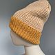 Заказать Шапка колорблок горчица/крем. Leeloo - Knit Аксессуары решают. Ярмарка Мастеров. . Шапки Фото №3