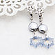 Серьги с подвесками и жемчугом Swarovski "Зимняя сказка", Серьги классические, Санкт-Петербург,  Фото №1