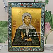 Картины и панно handmade. Livemaster - original item The Icon Of Holy Blessed Matrona Of Moscow. Handmade.
