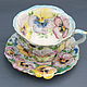 Tea pair Pansies. Single Tea Sets. Mila. Online shopping on My Livemaster.  Фото №2