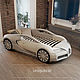 КРОВАТЬ-АВТО "BugaTTi Veyron.BG" с подсветкой, в коже. Мебель для детской. Дизайнерские кровати-авто UNIQUECAR. Интернет-магазин Ярмарка Мастеров.  Фото №2