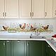 Фартук для кухни Птичий двор. Плитка и изразцы. Флёра Даминова Роспись фарфора. (artflera). Ярмарка Мастеров.  Фото №5