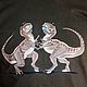 Funny dinosaur t-shirt hand painted gift man. T-shirts. DrozdTM. Online shopping on My Livemaster.  Фото №2