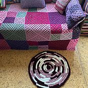 Для дома и интерьера handmade. Livemaster - original item Knitted round rug in different colors. Handmade.