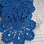 Декоративные салфетки: Салфетка в синем цвете
