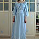 Boho linen long summer dress 'Fairy Tale' blue. Dresses. Kupava - ethno/boho. My Livemaster. Фото №4