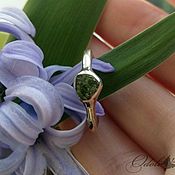 Украшения handmade. Livemaster - original item Silver 925  ring with green tourmaline crystal. Handmade.