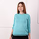 Women's sweater - turquoise. Sweaters. Yuliya knitting. Online shopping on My Livemaster.  Фото №2