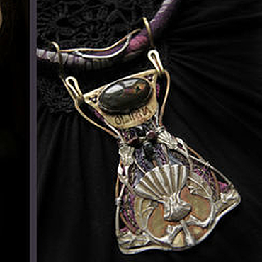 Украшения ручной работы. Ярмарка Мастеров - ручная работа Кулон "Art-Nouveau Thistle Grace". Handmade.