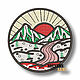 Cool patch on clothes Dawn in the mountains 2