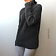  women's knitted grey Steel sweater, Sweaters, Yerevan,  Фото №1