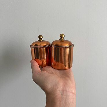 Винтаж ручной работы. Ярмарка Мастеров - ручная работа Винтаж: Медная банка. Handmade.
