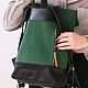 Urban backpack made of Green leather. Backpacks. Mart Bags (martbags). My Livemaster. Фото №6