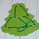 Lacing game for kids made of felt: Christmas tree. Lacing cards. Children's mood. My Livemaster. Фото №5