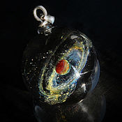 Pendant ball Unfamiliar planet. Cosmos Universe Planet Jewelry Space