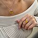 Колье 10 карат серебро 925 пробы с фианитом цвета Шампань premium. Колье. MARIA GUSEVA Fashion Jewelry. Ярмарка Мастеров.  Фото №5