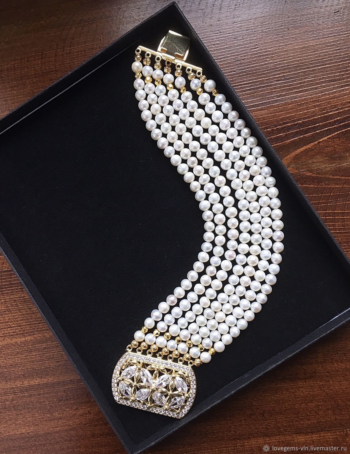 Жемчужный браслет БЕЛОСНЕЖНЫЙ – заказать на Ярмарке Мастеров – K6RJKRU ...