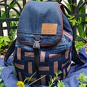 Сумки и аксессуары handmade. Livemaster - original item Backpack denim Basket Cap. Handmade.