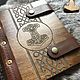 Гримуар Mjolnir / блокнот из дерева и кожи Молот Тора. Гримуар. Руническая мастерская idavöllr. Ярмарка Мастеров.  Фото №4