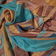 Silk scarf ' Geometric fantasies'. Shawls1. Batik Tatyana Agafonova (Zyblikovo). My Livemaster. Фото №4