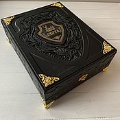Сувениры и подарки handmade. Livemaster - original item Russian hunting (gift leather book in a casket). Handmade.