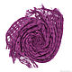 A scarf a stole woven by using hemstitch. purple. cotton, Scarves, Nizhny Novgorod,  Фото №1