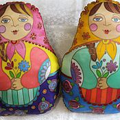 Для дома и интерьера handmade. Livemaster - original item Matryoshka doll, pillow toy ,hand-painted, 39h30 cm. Handmade.