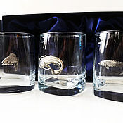 Сувениры и подарки handmade. Livemaster - original item Set of glasses for whiskey BIG CATCH (glasses of Catfish. sturgeon. Crucian).. Handmade.